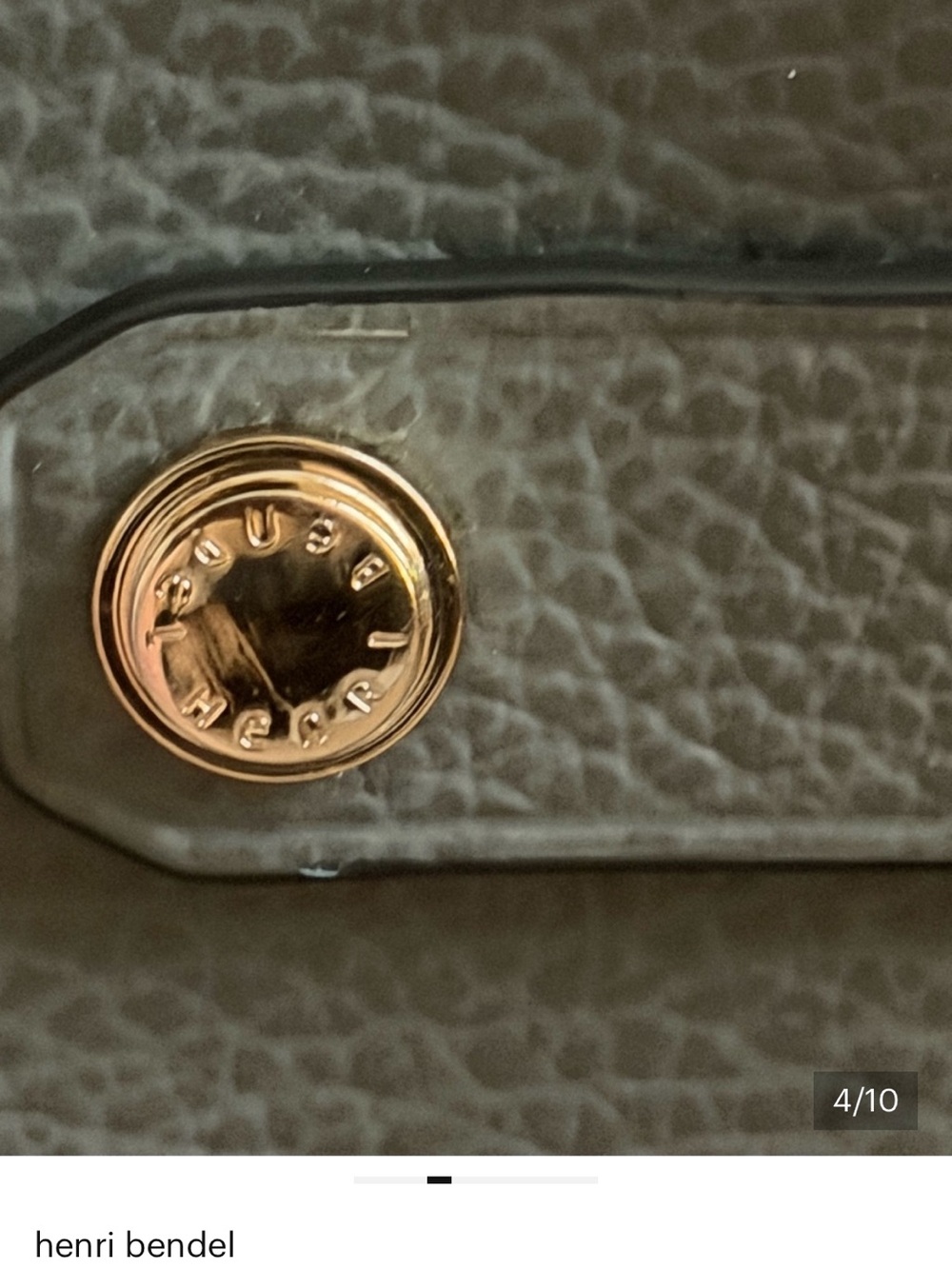 Henri Bendel Grey Pebbled Leather Tote - Picture 6 of 11